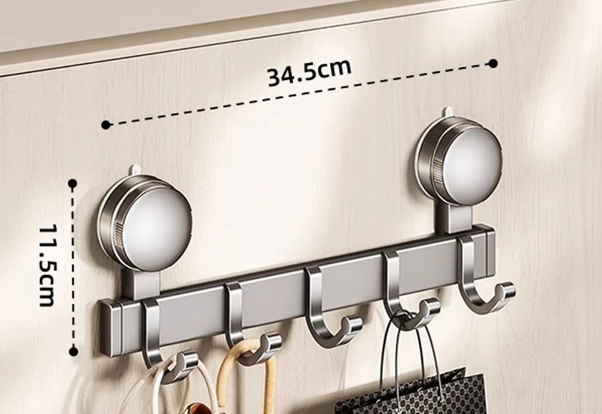 Premium Aluminum Suction Wall Hooks