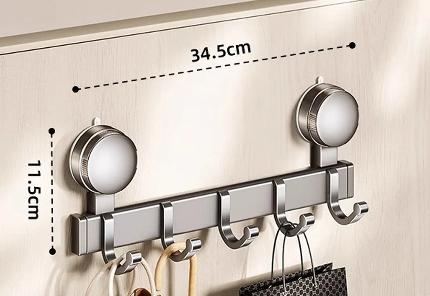 Premium Aluminum Suction Wall Hooks