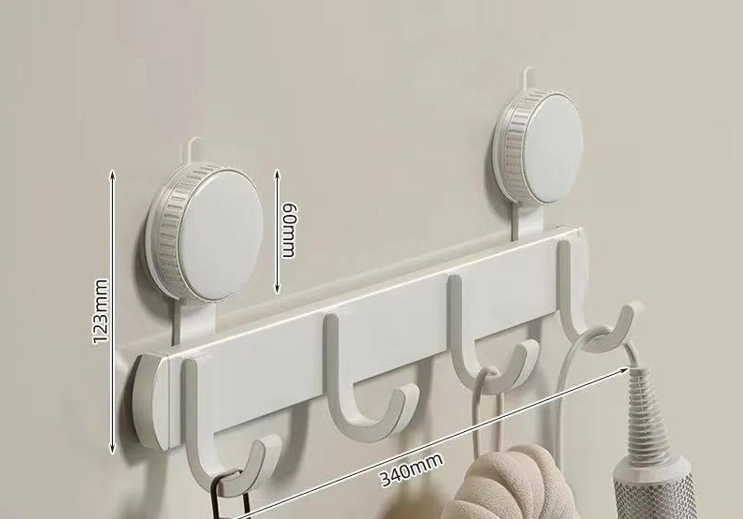 Premium Aluminum Suction Wall Hooks