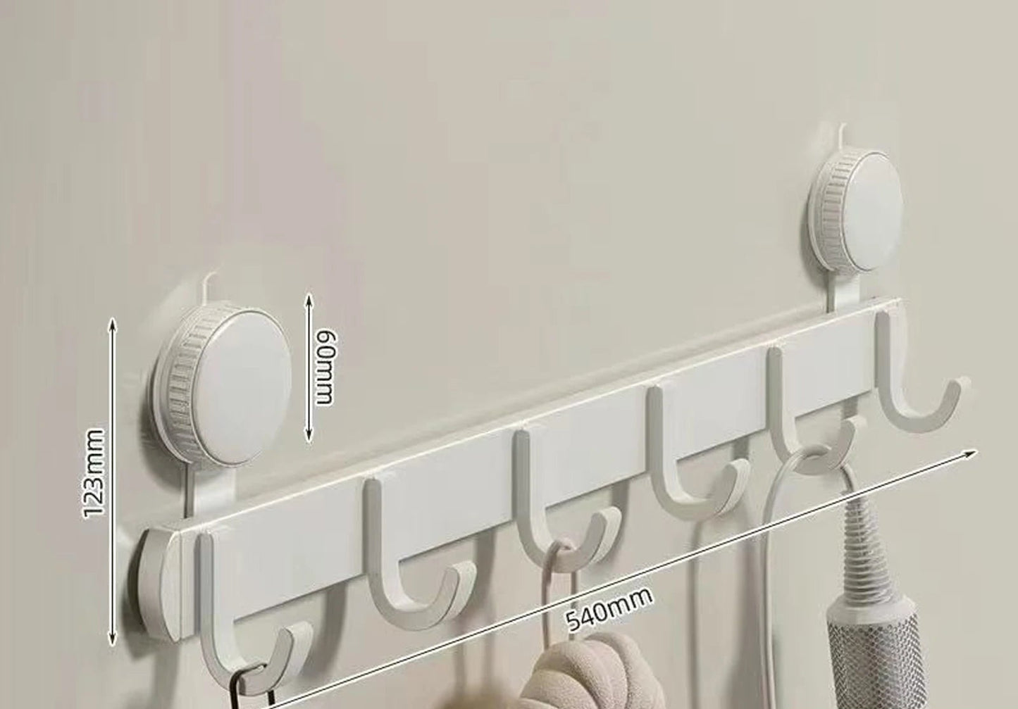 Premium Aluminum Suction Wall Hooks