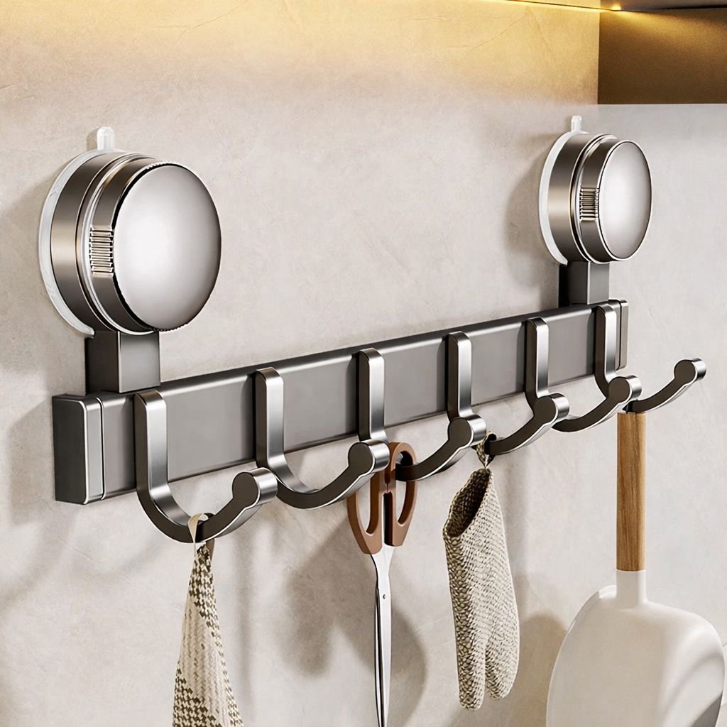 Premium Aluminum Suction Wall Hooks