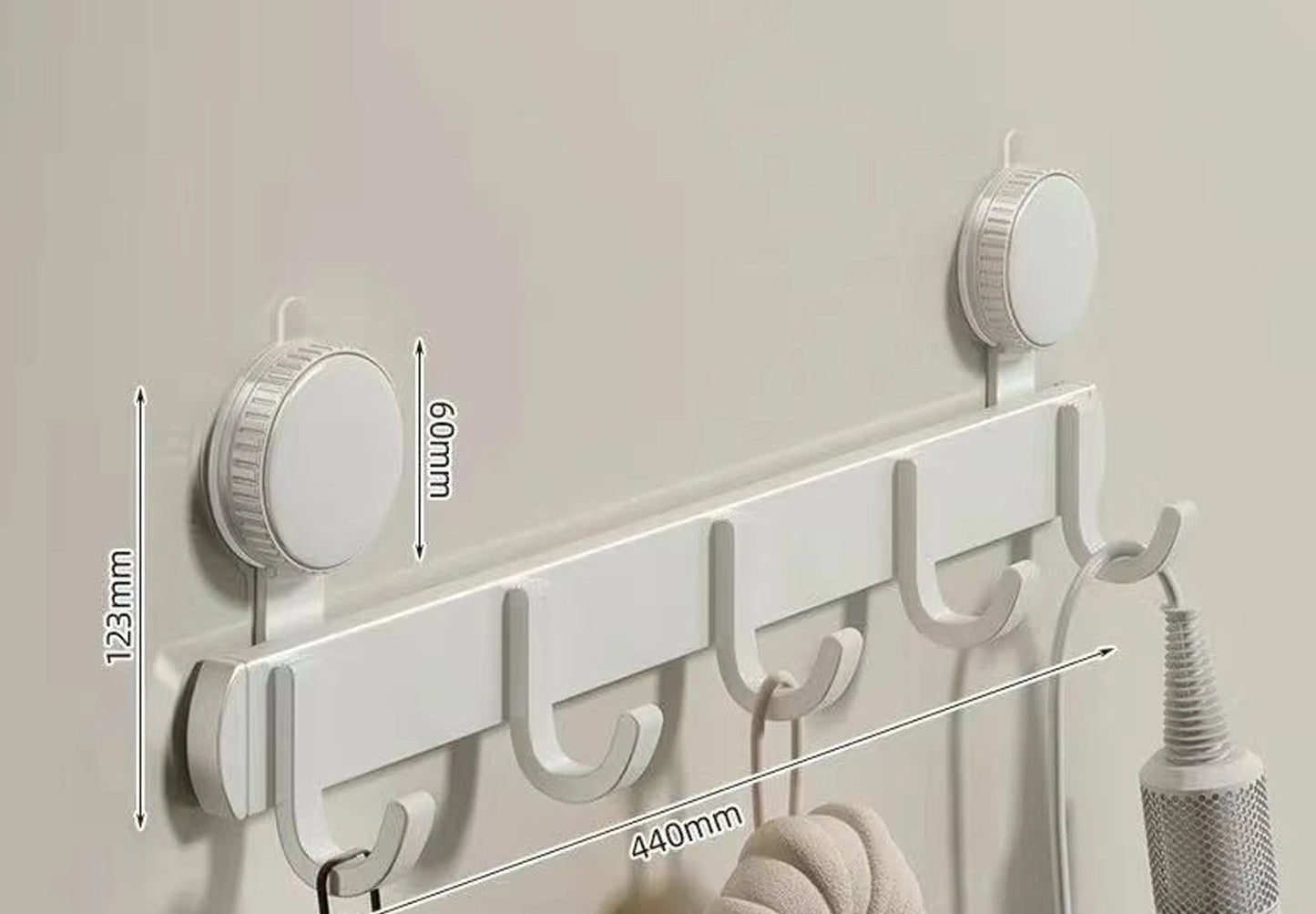 Premium Aluminum Suction Wall Hooks