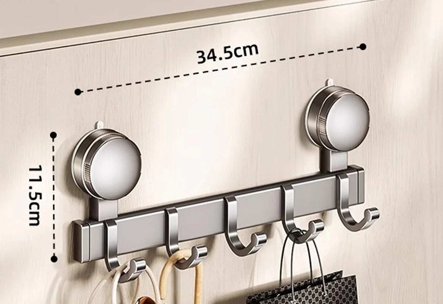 Premium Aluminum Suction Wall Hooks