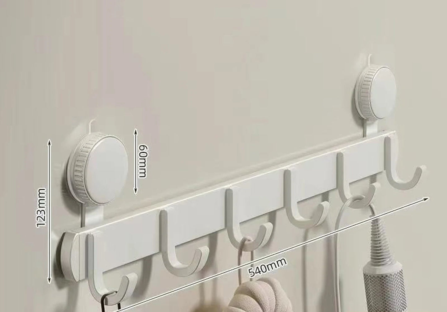 Premium Aluminum Suction Wall Hooks